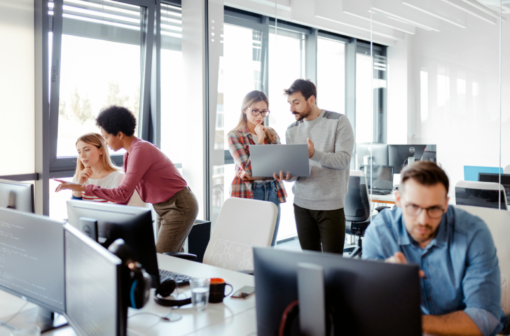 A credit union lending team devising their strategic outsourcing