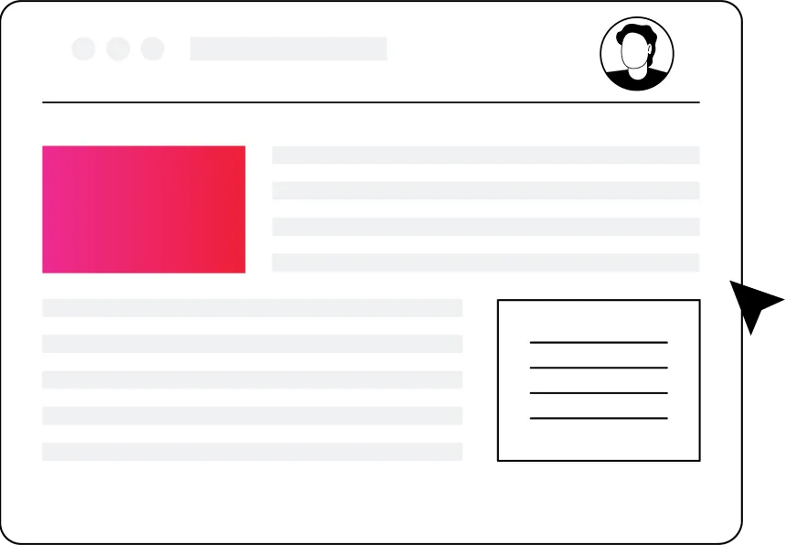 A stylized illustration of a web browser