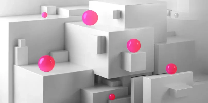 A graphic of spheres and cubes organized representative of key LOS elements.