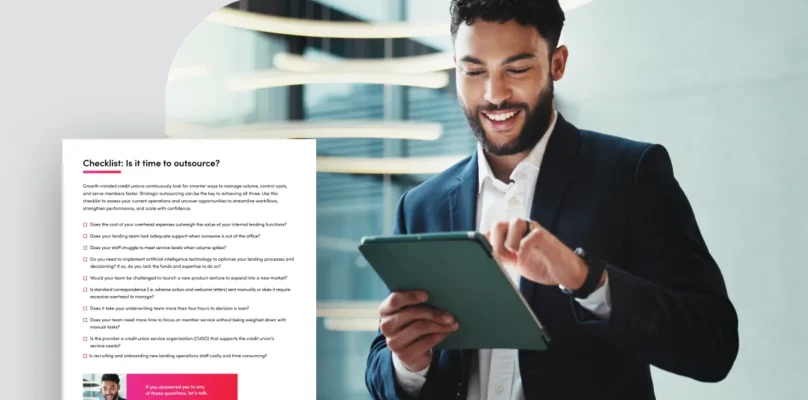 a thumbnail image containing an image of a checklist and a man holding a computer tablet