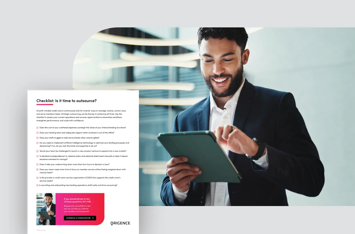 a thumbnail image containing an image of a checklist and a man holding a computer tablet