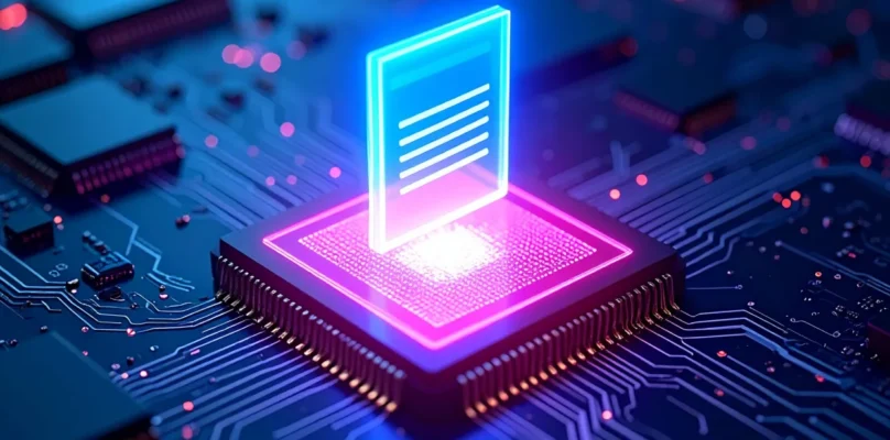 An abstract depiction of an AI system