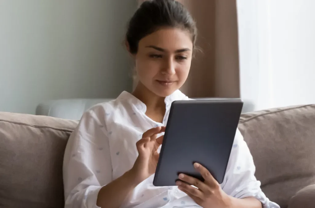 Credit union member viewing the digital application experience available through their credit union member account.