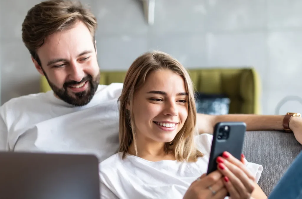 High performing credit union providing a flexible loan option for this couple working on their digital auto lending application.