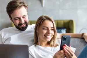 High performing credit union providing a flexible loan option for this couple working on their digital auto lending application.